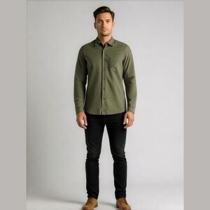 Nordstrom Men’s Olive Green button Down shirt